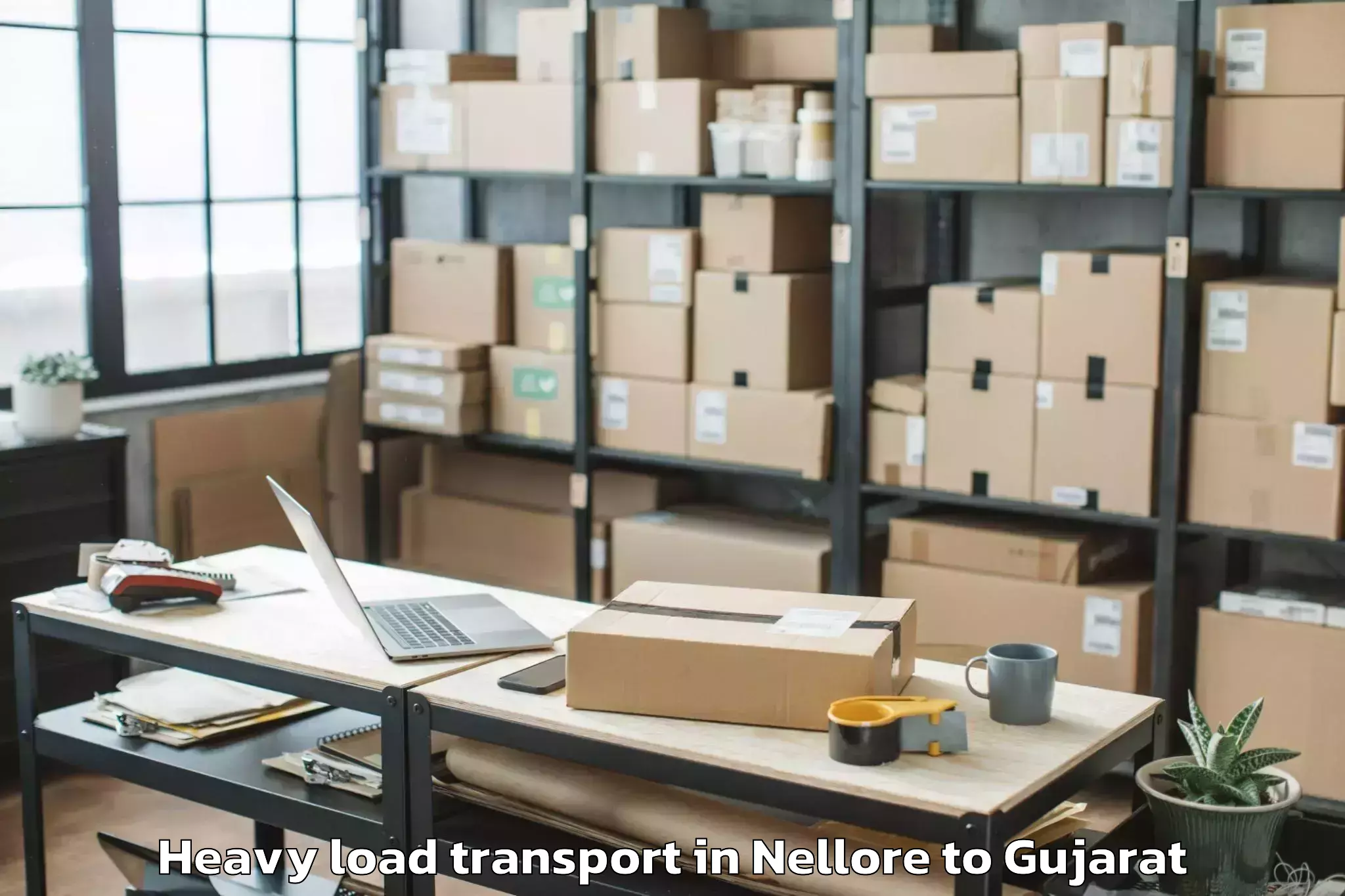 Book Nellore to Jambughoda Heavy Load Transport Online